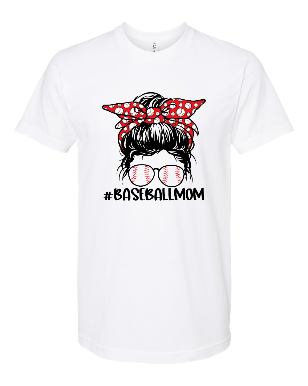 #Baseball Mom Messy Bun Shirt - CGB