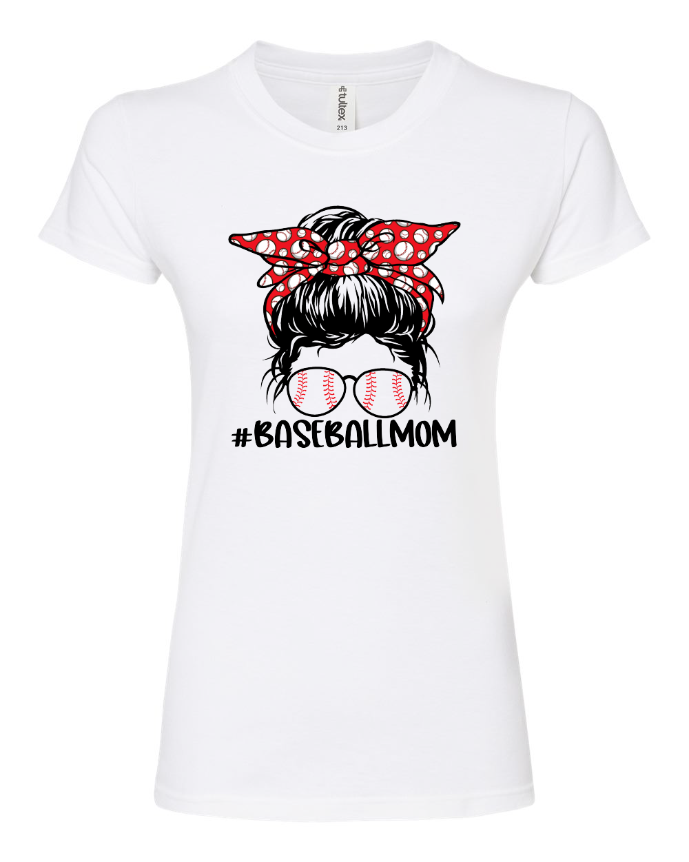 #Baseball Mom Messy Bun Shirt - CGB